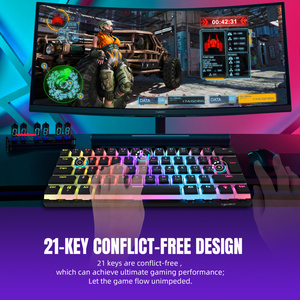 Gaming Mechanical <strong>Keyboard</strong> Adjustable RGB Multiple Shortcut 61 <strong>Keys</strong> Keypad USB Backlight Wire-<strong>controlled</strong> <strong>Keyboards</strong> L700 for PC - Product Image 5