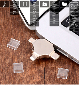 4 in 1 Multi <strong>Function</strong> Phone OTG Usb 3.0 <strong>Flash</strong> Drive 256GB Type-C Pendrive <strong>Memory</strong> Disk for iphone Android - Product Image 6