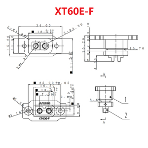 XT60ซ็อกเก็ตเชื่อมบัดกรีแบบยึดติด XT60แผงตัวเมียขั้วต่อแบบ Li บัดกรีสำหรับติด XT60E-F ซ่อมได้สำหรับรถยนต์ - Product Image 5