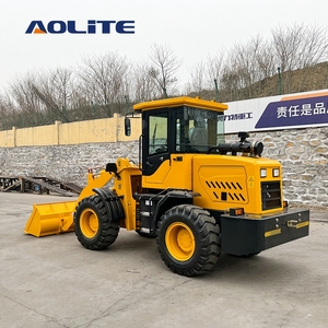 Фабрика AOLITE, 1,5 тонны, гидравлический Компактный Тип, переднее разгрузочное строительное оборудование, мини-колесный погрузчик с 4WD - Product Image 5