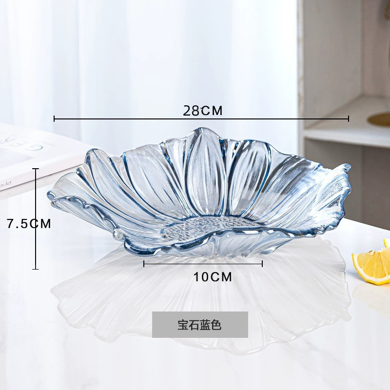 Sunflower sapphire blue fruit plate