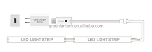 USB светодиодный контроллер WS2812B адресуемый RGB светодиодный светильник 5 В 600 пикселей 21 ключ ИК пульт дистанционного управления приложением SP620E Мини светодиодный контроллер - Product Image 5