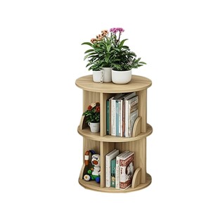 Tủ sách bằng gỗ chắc chắn 360 ° quay estanteria giratoria libros tháp bookcace kệ lưu trữ Nhà sách kệ sách xoay gỗ - Product Image 6