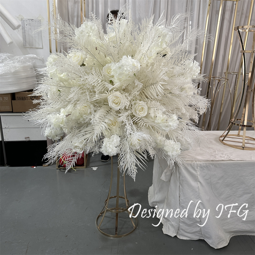 Bola de flores blanca de 70cm de diámetro 08