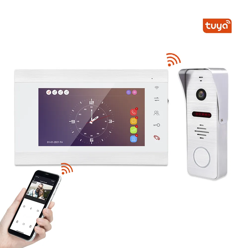 Sistema de Interfono para seguridad del hogar, timbre de vídeo vdp para villa, para trabajar con Tuya Smart