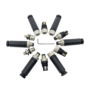 WBO M8/M12 ตัวเชื่อมต่อ BD รหัส 3 Pins RF ตัวเชื่อมต่อ IP67 จัดอันดับแจ็คโมดูลาร์ 3 Pin M8 ตัวเชื่อมต่อปลั๊ก