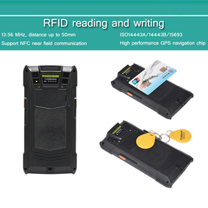 Lector de código QR 2D Android terminal de mano PDA Android escáner de código de barras pdas con dispositivo lector RFID NFC C50 Plus