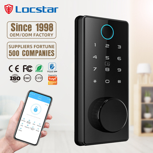 Locstar <strong>Security</strong> Easy Install Cerradura Electrica Fingerprint <strong>Password</strong> Keypad Keyless Entry Deadbolt Smart Door Lock with <strong>Code</strong> - Product Image 1