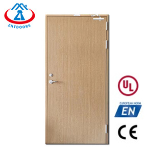 Zhtdoors ประตูทางเข้าที่มีคะแนนไฟไม้โอ๊คพร้อมกระจกไฟมาตรฐานครึ่งชั่วโมง - Product Image 5