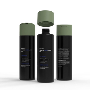 圆筒形状200毫升光泽定制标志乳液挤压HDPE塑料洗发水护发瓶 - Product Image 5