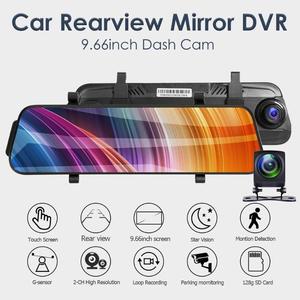 10'' Touch Screen Dual Lens Vehicle Traveling Data Recorder 1080p G-<strong>sensor</strong> Parking Monitor Rearview <strong>Mirror</strong> <strong>Car</strong> Camera Recorder - Product Image 2