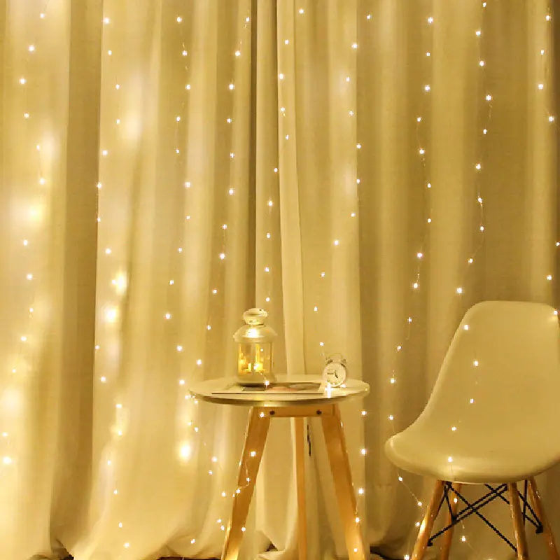 Led Curtain String Lights Window Custom Drawing Telefone Teto Janela 300 Led 8 Modos de Iluminação Fairy String Lights Cortina 3m