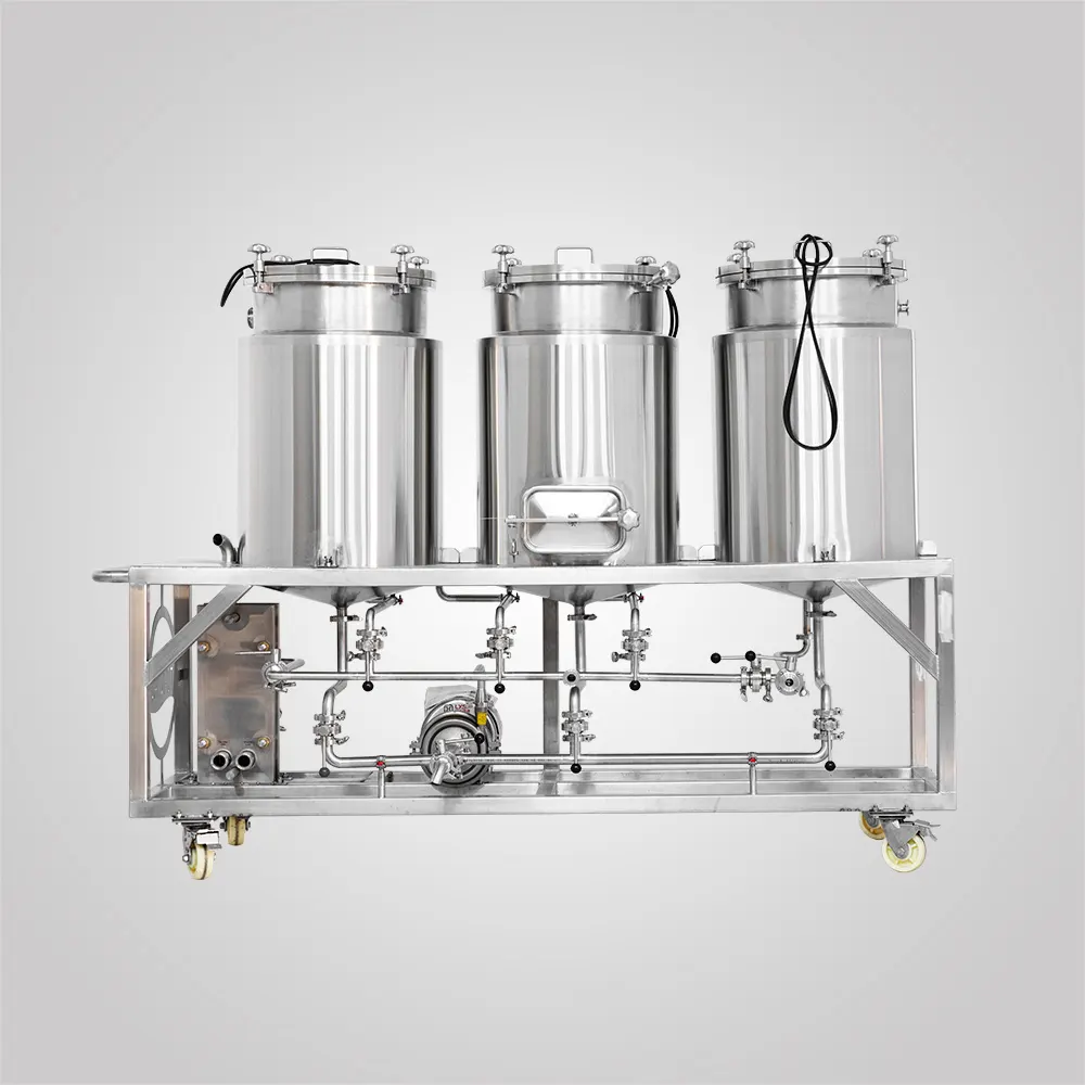 घर काढ़ा किट पायलट प्रणाली 100L बीयर पक उपकरण मैश प्रणाली टर्नकी परियोजना शिल्प बियर बनाने के लिए