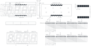 0,39 Zoll 4-stellige 7-Segment-LED-Bildschirme mit hoher Helligkeit LED-Modul SMD Digital Signages