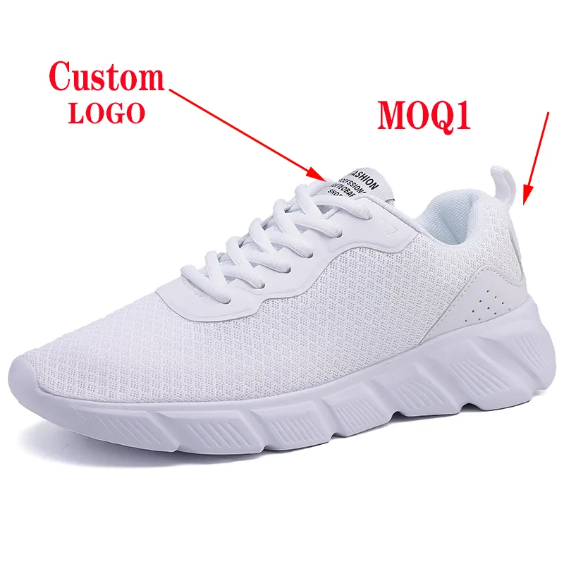 Big Size Men Shoes Manufacturers Wholesale Low MOQ Comfortable Mesh Upper Breathable tennis Walking Shoes