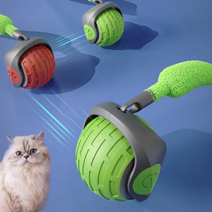 Juguetes interactivos de hierba gatera de plástico, pelota eléctrica automóvil para mascotas, pelota rodante automática, juguetes inteligentes para gatos para entrenamiento - Product Image 3
