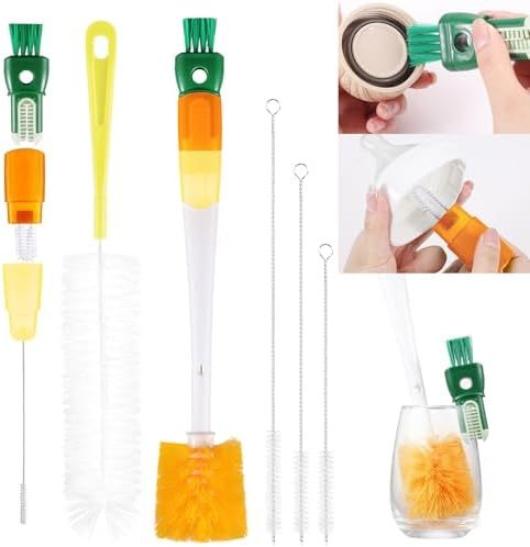 5-in-1 brush long handle brush-yellow