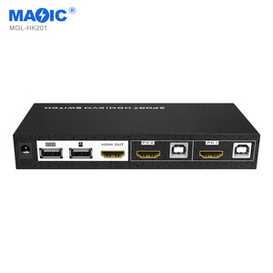 4ウェイスイッチングHDMIUSBKVMスイッチスプリッター自動4K @ 30Hz 2 In 1 Out KVMシームレスHdmiスイッチ (HDMIおよびUSB用) - Product Image 3