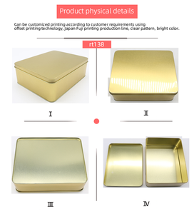 定制批发矩形金属礼品盒锡包装盒定制标志锡盒 - Product Image 4