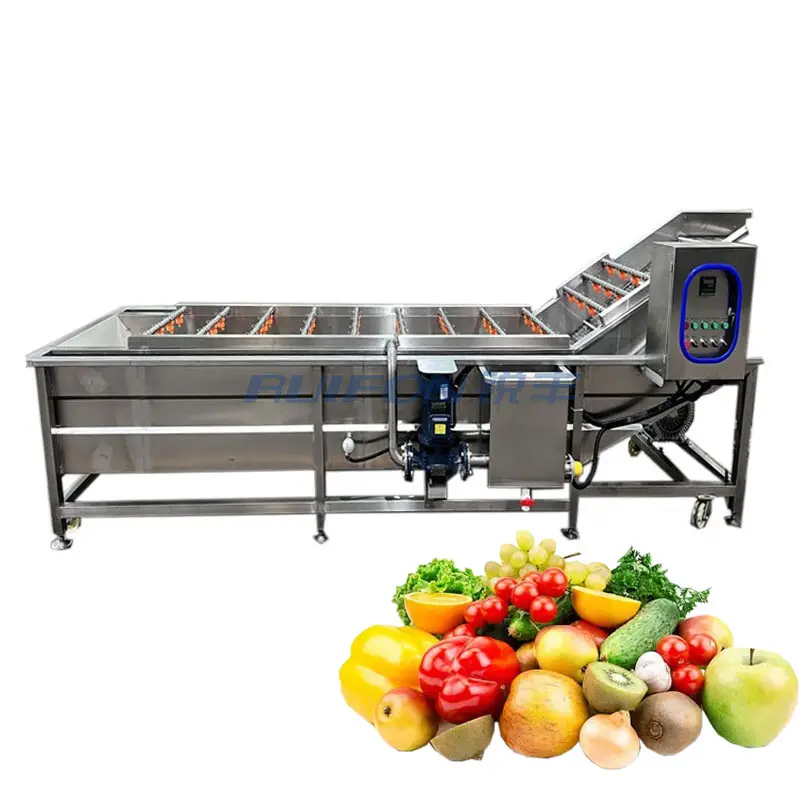 Vers Fruit Mango Appel Reinigingsmachine Luchtbel Plantaardige Luchtgolf Wasmachine
