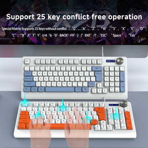 93 Key Low Price Custom Electronics <strong>Notebook</strong> Desktop Diy Pc Wired Backlit <strong>With</strong> Knob Membrane Gaming <strong>Keyboard</strong> - Product Image 5