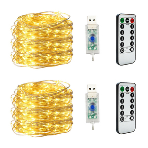 <strong>Battery</strong> Operated <strong>Timer</strong> Remote Control Copper Wire Fairy <strong>Lights</strong> 50 LED Waterproof 5m Christmas Holiday Decoration 100 2 Years 15