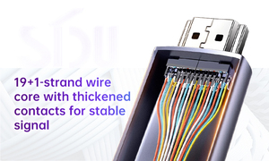 SIPU High-Speed for HDMI to for HDMI Cables 4K Ultra HD 1.5M Aluminum <strong>Shell</strong> <strong>Flexible</strong> 60Hz Refresh Rate for Projector and HDTV - Product Image 3