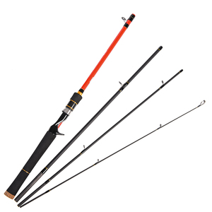 高速アクションカーボンルアーロッド1.8m 1.98m 2.1m 2.4mルアー重量10-20ポンド4セクションスピニングキャスティングフィッシングロッド