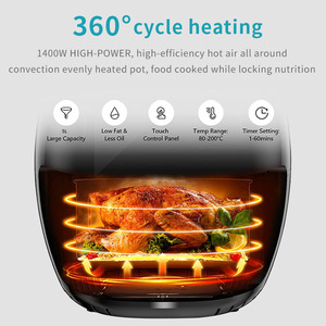 2024 New Design Digital <strong>Control</strong> Air Fryer <strong>Timer</strong> <strong>Temperature</strong> &amp; Power for Household Oil-Free Hot Selling Kitchen Home Kitchen - Product Image 3