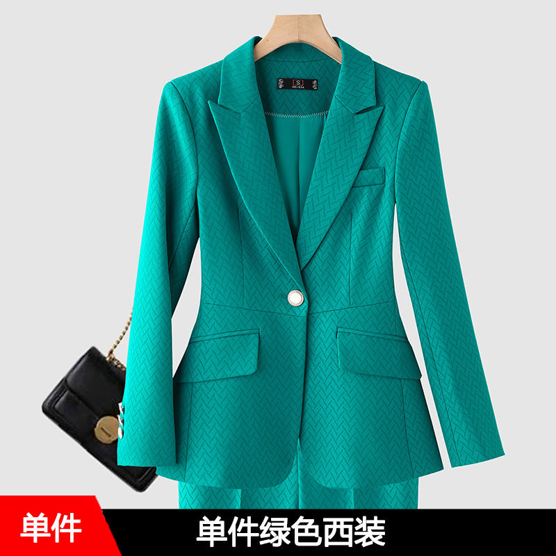 green suit