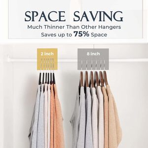 ไม้แขวนเสื้อผ้ากำมะหยี่สีดำกันลื่นปรับแต่งได้สีสันสดใสปรับแต่งวัสดุใหม่50แพ็ค - Product Image 4
