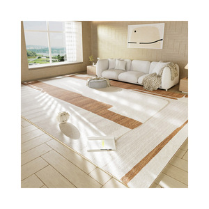 लिविंग रूम के लिए बड़े क्रीम न्यूनतम अमूर्त क्षेत्र रग नॉन-स्लिप सॉफ्ट प्लग के लिए लिविंग रूम सोफा कॉफी टेबल होम सजावट मशीन बनाई गई - Product Image 5