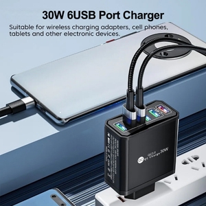 CE ROHS Usb Wall Charger 60W <strong>Six</strong> <strong>Ports</strong> QC3.0 Quick Charger 5V3A 9V2A 5V2.4A US EU UK Fast Usb Charger for IPhone/sasmung - Product Image 5