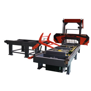 Programmier bare Logik steuerung Hydraulische automatische Zuführung Schneiden von Holzsäge maschinen Horizontale Bands äge maschine Bands äge Sägewerk