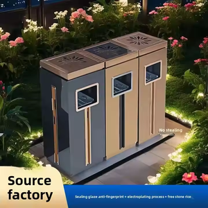 Otel lobileri ve üst düzey binalar için Modern şekil ve korozyon önleyici paslanmaz çelik ayakta küllük - Product Image 3