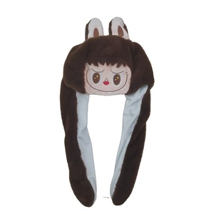 Labubu Illuminated <strong>Ears</strong> Moving Labubu Airbag Hat Cute <strong>Plush</strong> Bunny Hat Parent-Child Interactive Toy - Product Image 1