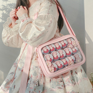 <strong>Low</strong> <strong>Moq</strong> Custom Ita <strong>Bag</strong> with Clear Window Pu Leather Ita <strong>Bag</strong> Insert for Pin Display - Product Image 1