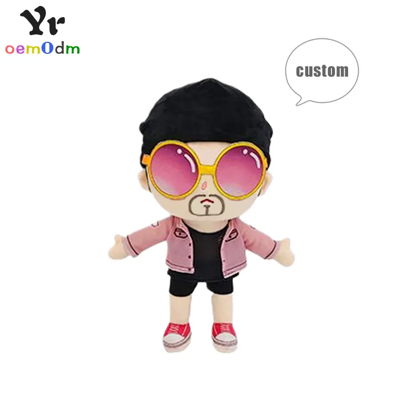 Sesuaikan boneka mainan mewah Anda sendiri boneka katun 20cm kustom boneka mewah idola Korea k-pop