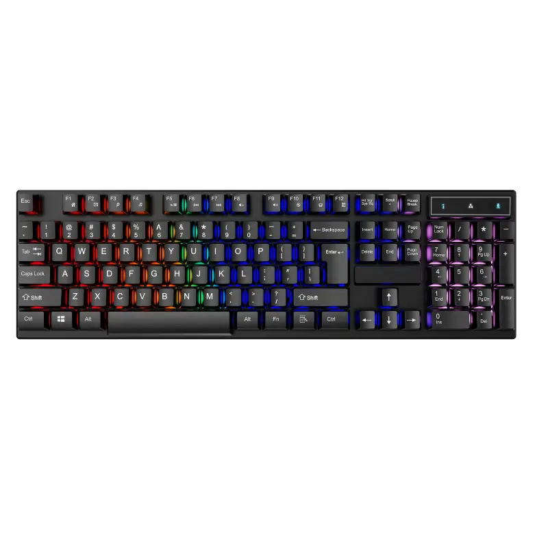 Factory Customized 104 Key Ergonomic Office Keyboard Office Game Keyboard Computer PC Gaming Wired