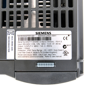 真新しいSiemens 6SE6420-2AB21-5BA1インバータVfd 6SE6420-2UD22-2BA1 MICROMASTER 420内蔵クラスフィルター周波数コンバータ - Product Image 2