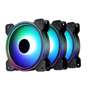 Precio de fábrica, ventilador de caja de PC de 120mm, radiador de ordenador para juegos, 5V, 5 anillos, luz exterior interior, ventilador de refrigeración ARGB con función PWM