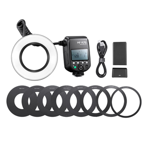 Godox MF-R76 5000K LED halka ışık makro yakın Speedlite flaş için DSLR kameralar 5D 6D 7D 60D 70D 80D D850 fotoğraf stüdyosu aksesuar - Product Image 6
