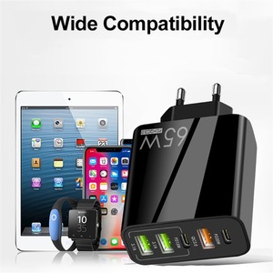 65W PD Fast Charger EU US UK 2 Type C 3 <strong>USB</strong> Port for iPhone QC3.0 <strong>Multiple</strong> <strong>Output</strong> <strong>Adapter</strong> Phone Travel Wall Fast Charger - Product Image 4