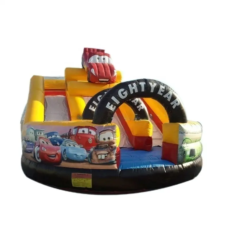 27ft * 17ft slide gonfiabili auto speedway buttafuori gonfiabile scivolo d'acqua per i bambini