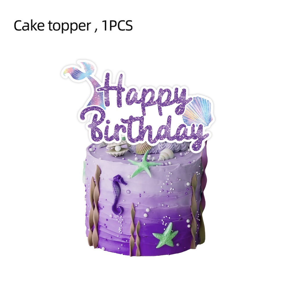 Décoration de gâteau violette, 1 pièce