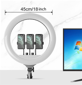 Factory Original <strong>RL</strong> 18 Ring Light 3 Phone Holders Led Ring Light 18 Inch Ring Light with Tripod Stand Carry Bag for Streaming