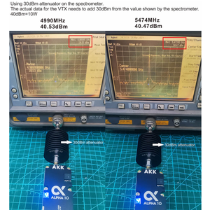 AKK阿尔法10 10W VTX可切换5.8GHz 80CH FPV视频发射机，带智能音频1w至10w功率范围7Din无人机附件 - Product Image 4