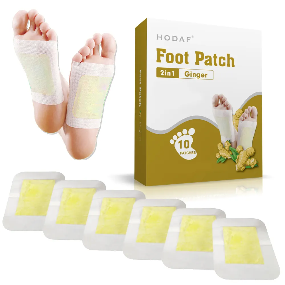 Parche Detox Pieds 100% naturels avec POUDRE DE gingembre parches detoxifiants pour les pieds pour soulager le stress