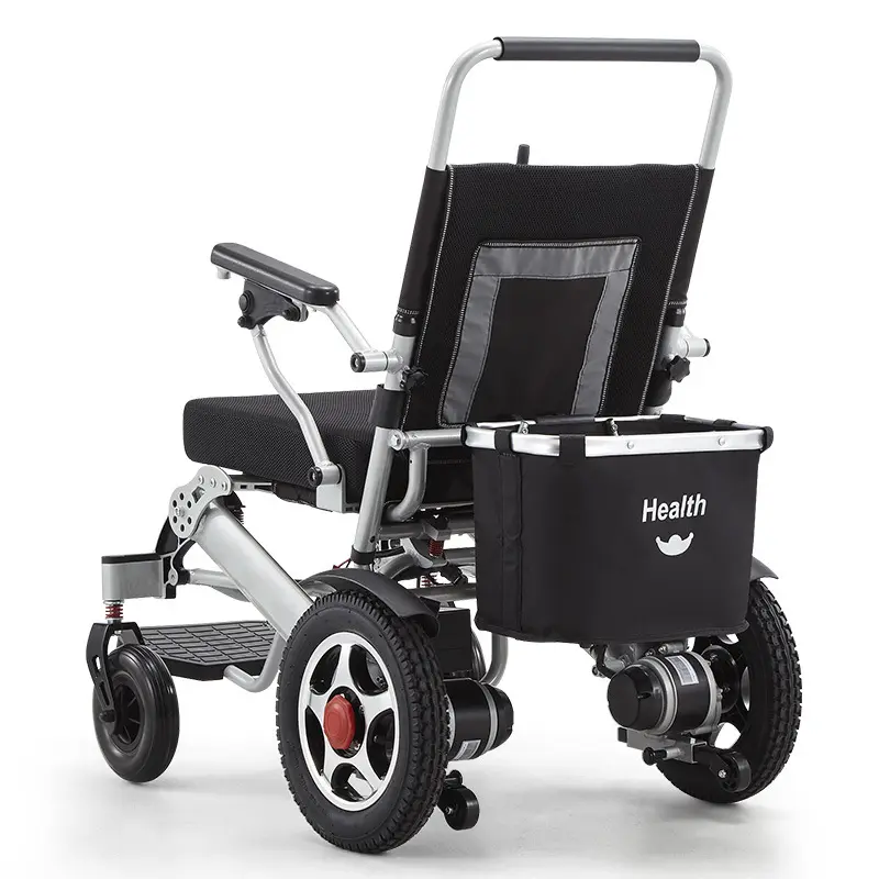 חדש באיכות גבוהה אלומיניום טיפול ביתי קשישים מתקפל אוטומטי מלא שלט רחוק קל משקל כיסא גלגלים חשמלי