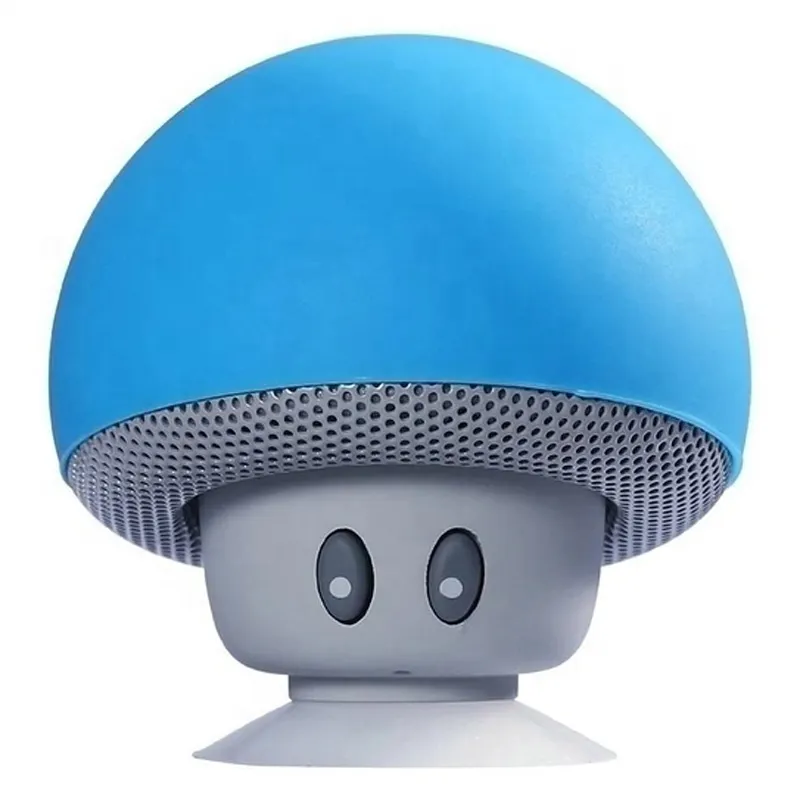 A buon mercato carino Mini fungo altoparlante Wireless ventosa in Silicone Mini altoparlante portatile senza fili a forma di fungo con ventosa